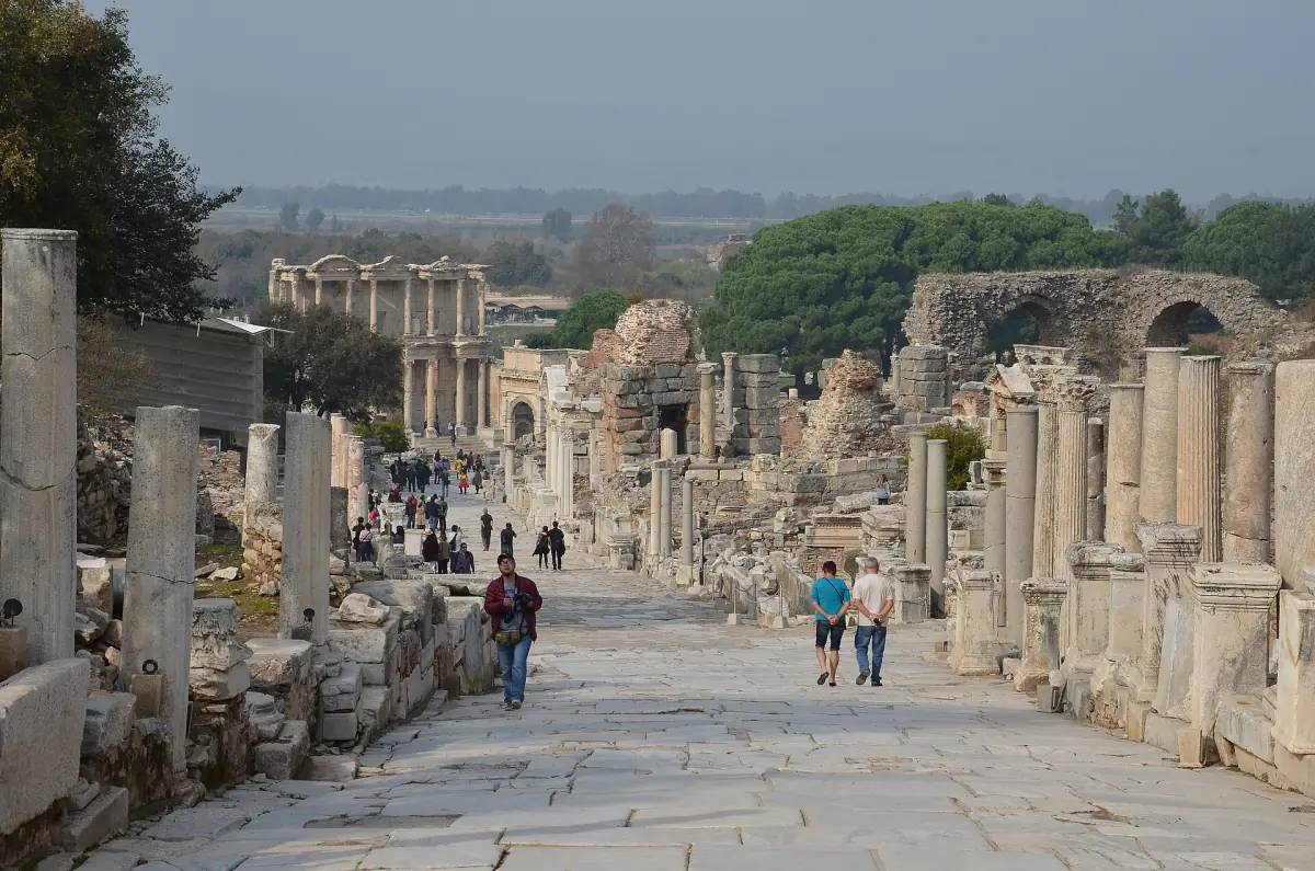 Curetes Street running down to the Library of Celsus