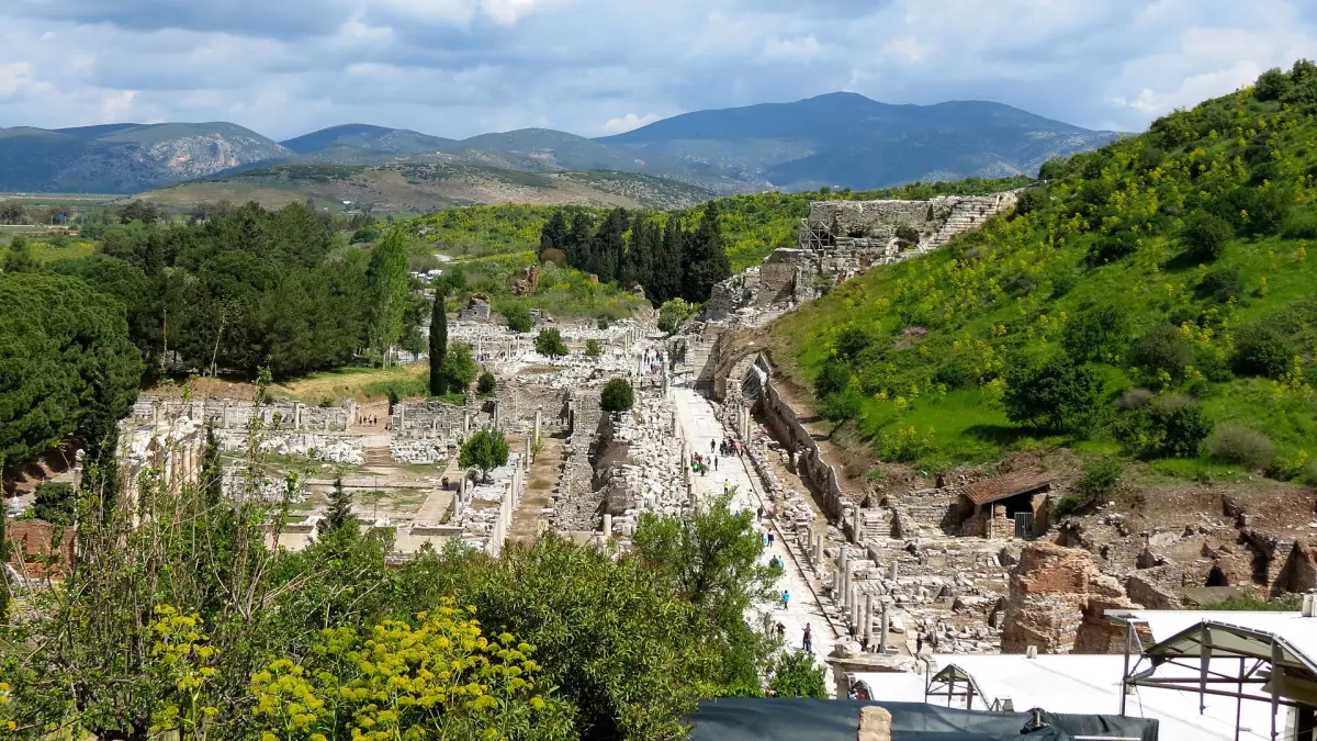 View along the Marble Road in Ephesus