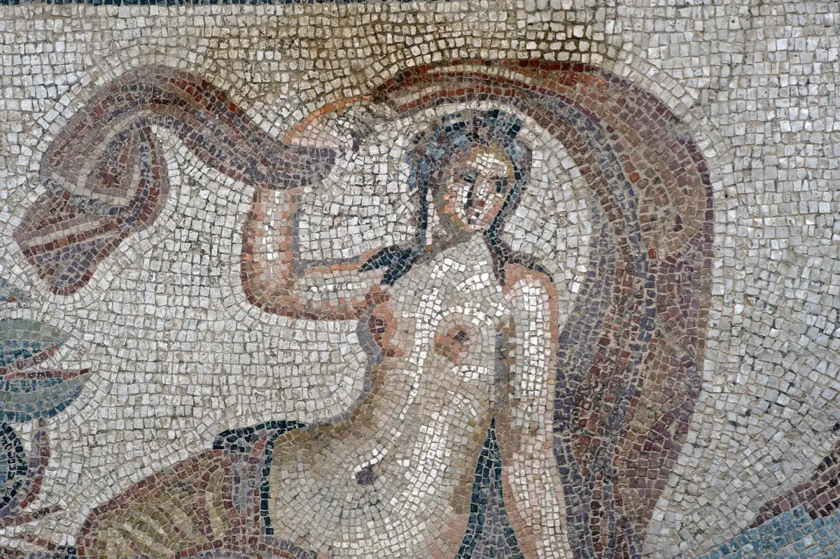 Figure mosaic in the Terrace Houses