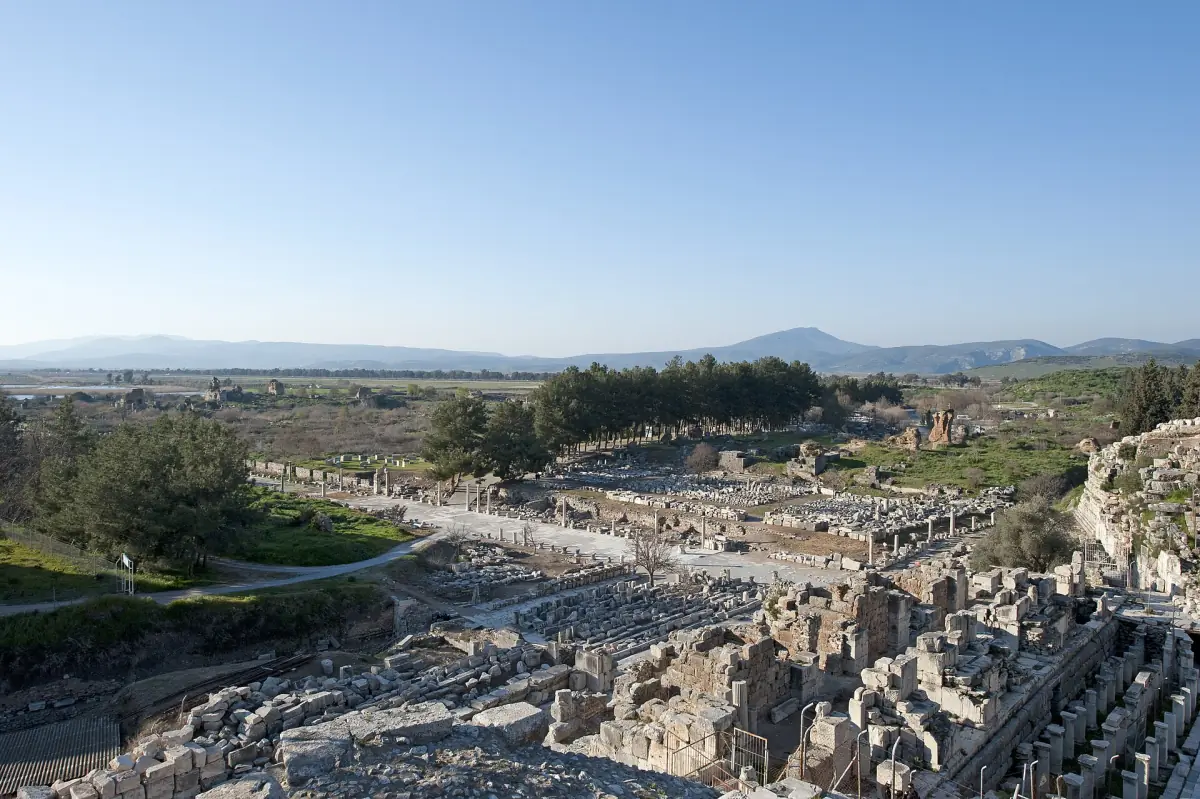 View from the Great Theatre over the plain