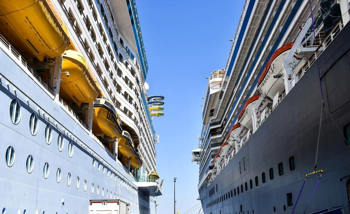 Cruise ships in the port of Kuşadası
