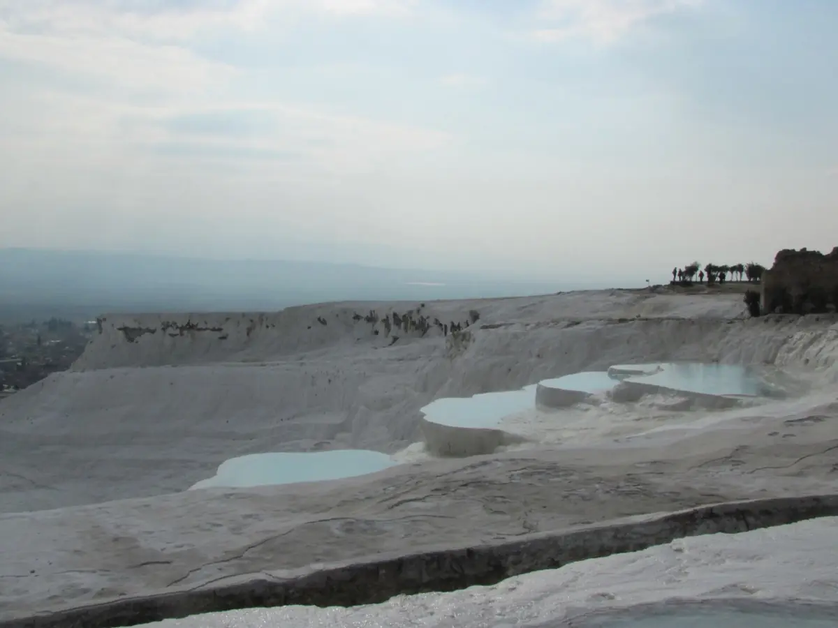 The travertine terraces of Pamukkale
