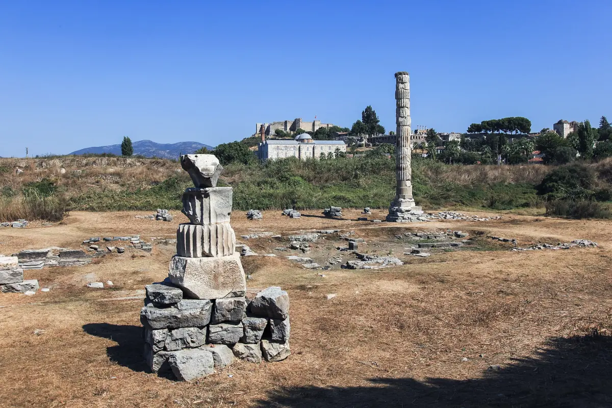 The Temple of Artemis site with Selçuk behind